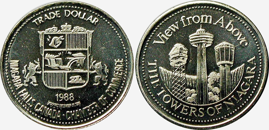 Niagara Falls - Trade Dollar - Queenston Heights - 1988