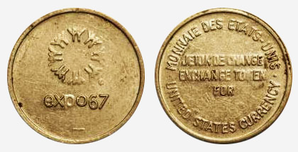 Expo 67 - Monnaie des États-Unis