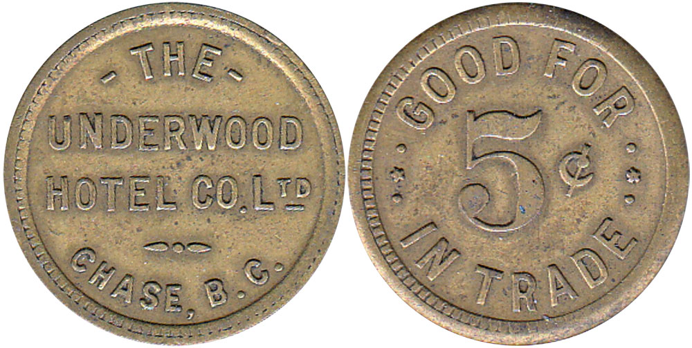 The Underwood Hotel Co. - Chase - 5 cents