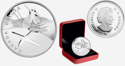 Dollar épreuve numismatique en argent 2009 - 100e anniversaire de l'aviation au Canada