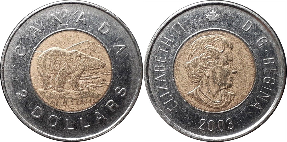 2 dollars 2003 - Nouvel effigie