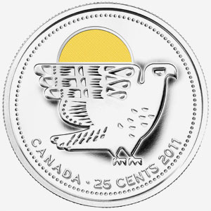 25 cents 2011 - Falcon - Yellow