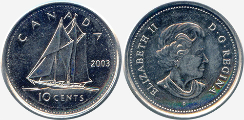 10 cents 2003 - P - Nouvel effigie