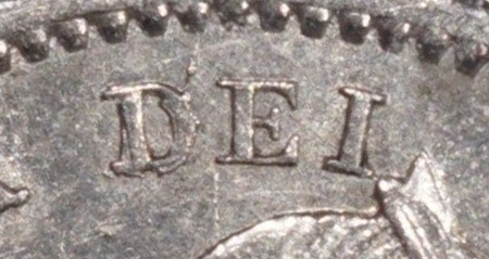 10 cents 1858 - D de DEI repoinçonnée