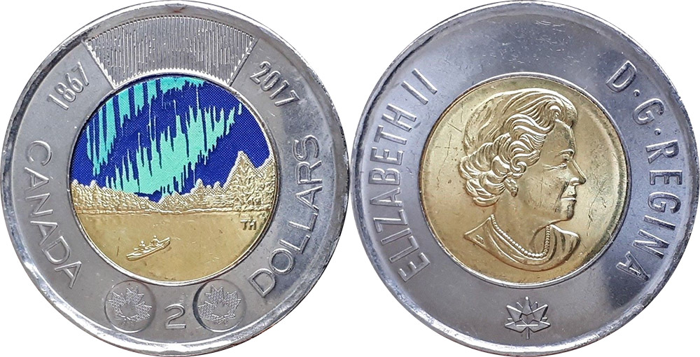 2 dollars 2017 - Canada 150 - 150 ans - Confédération