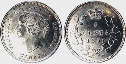 5 cents 1883