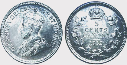5 cents 1912