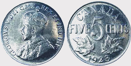5 cents 1923