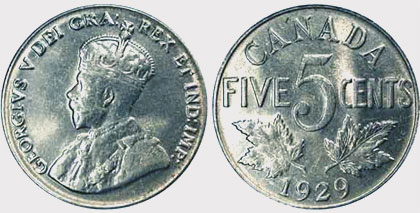 5 cents 1936