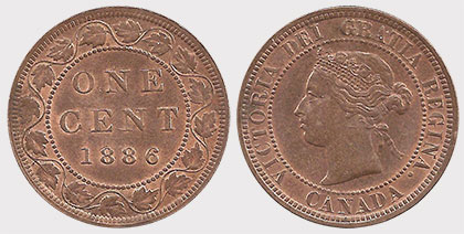 1 cent 1886