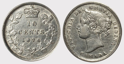 10 cents 1875