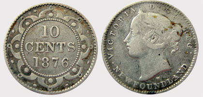 10 cents 1876
