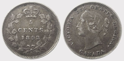 5 cents 1893