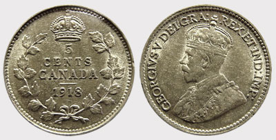 5 cents 1918