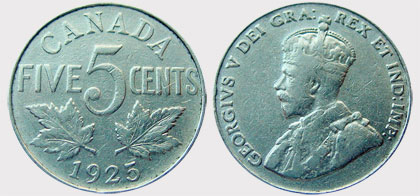 5 cents 1925