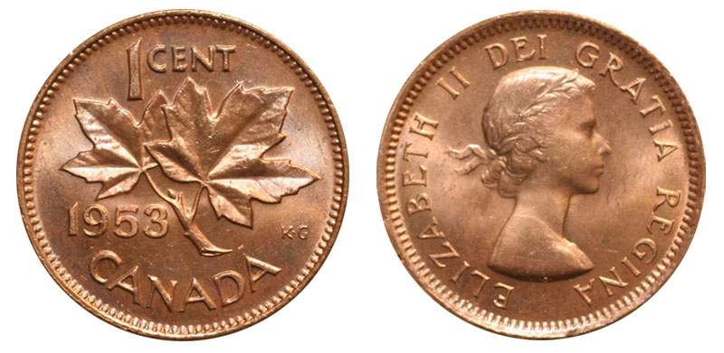 Image result for 1953 canadian coin