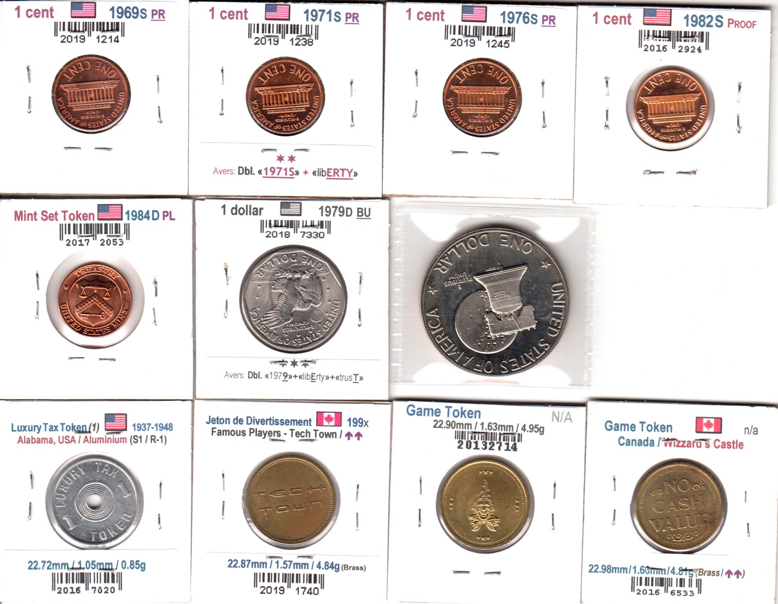 À Vendre - Lot 26 pièces USA+Monde - Back 1 .jpg