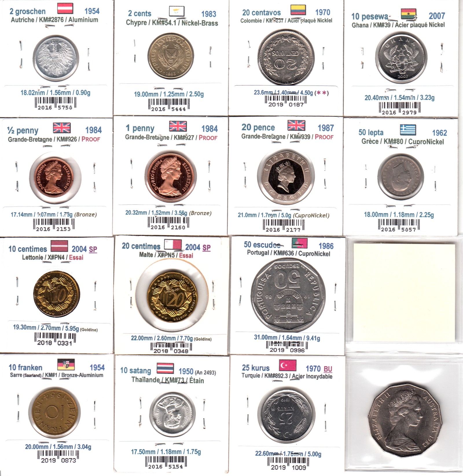 À Vendre - Lot 26 pièces USA+Monde - Back 2 .jpg