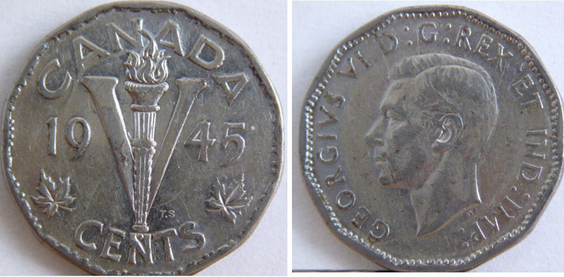 5 Cents 1945-Coin entrechoqué revers-1.JPG