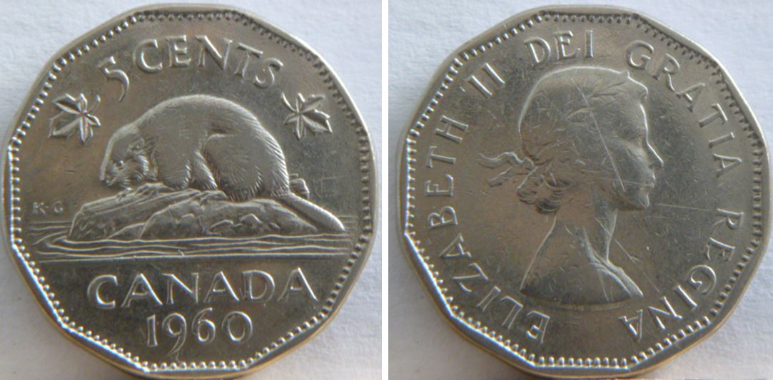 5 Cents 1960-Coin fendillé au ruban de effigie-1.JPG