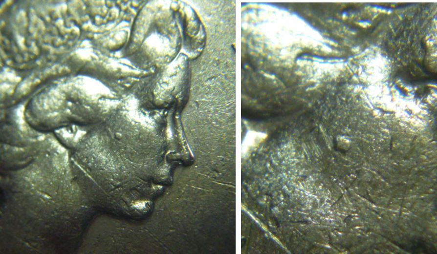 10 Cents 1973-Point sur la joue de effigie-4.JPG