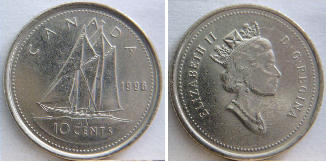 10 Cents 1996-Dommage du coin devant effigie-1.JPG
