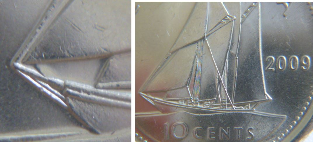10Cents 2009-Dommage du coin sous la première voile-1.JPG