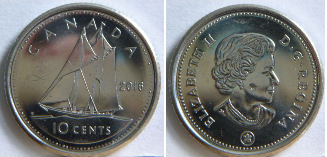 10 Cents 2016-Frappe a travers sur le visage de effigie-1.JPG