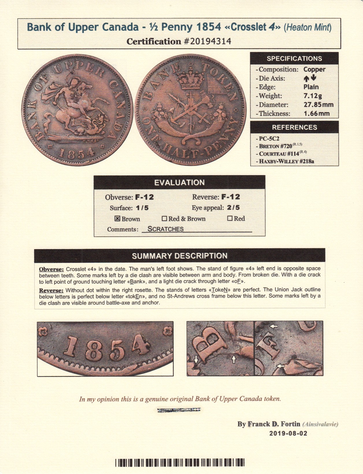À Vendre - PC-5C2 (20194314) - Certificat 1.jpg