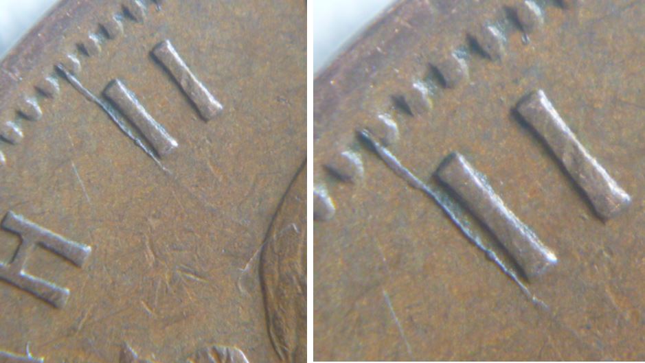1 Cent 1962- Coin fendillé près II de elizabeth II -2.JPG