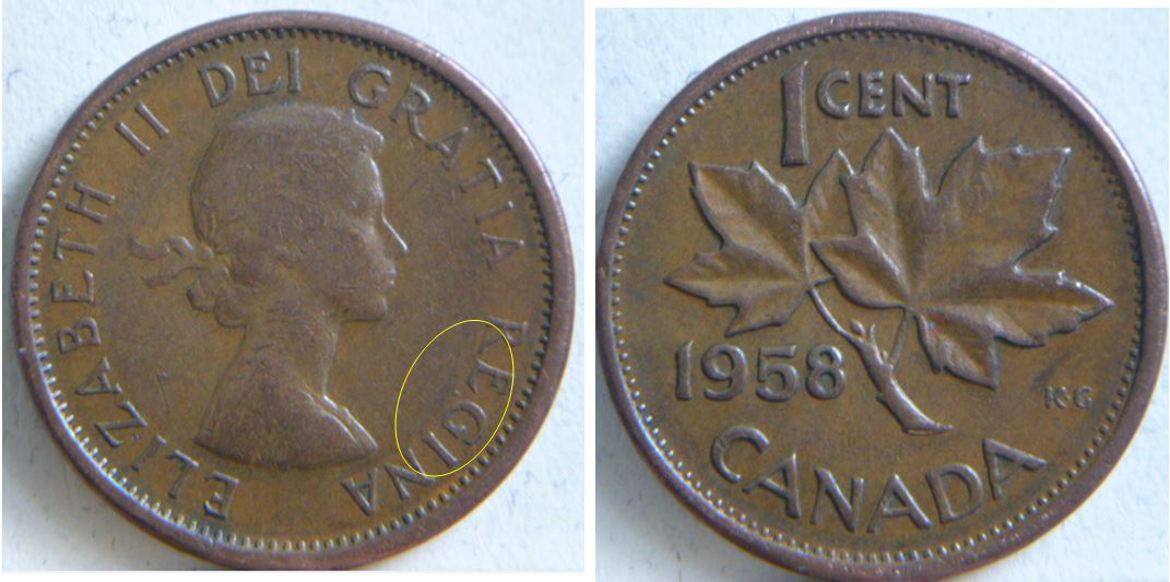 1 Cent 1958-Point sous le G de reGina-1.JPG