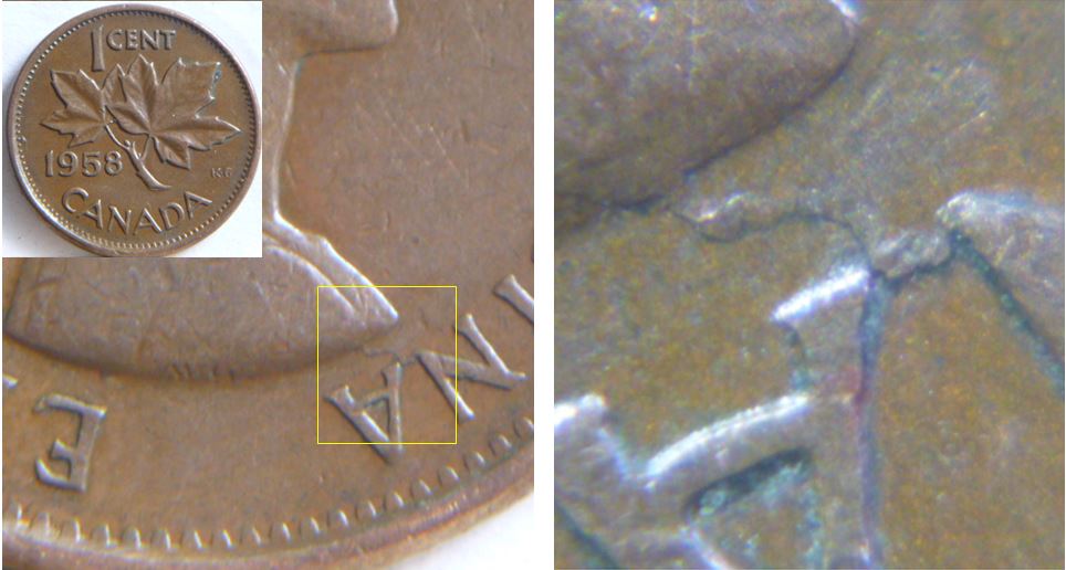 1 Cent 1958-Coin fendillé sous effigie.JPG