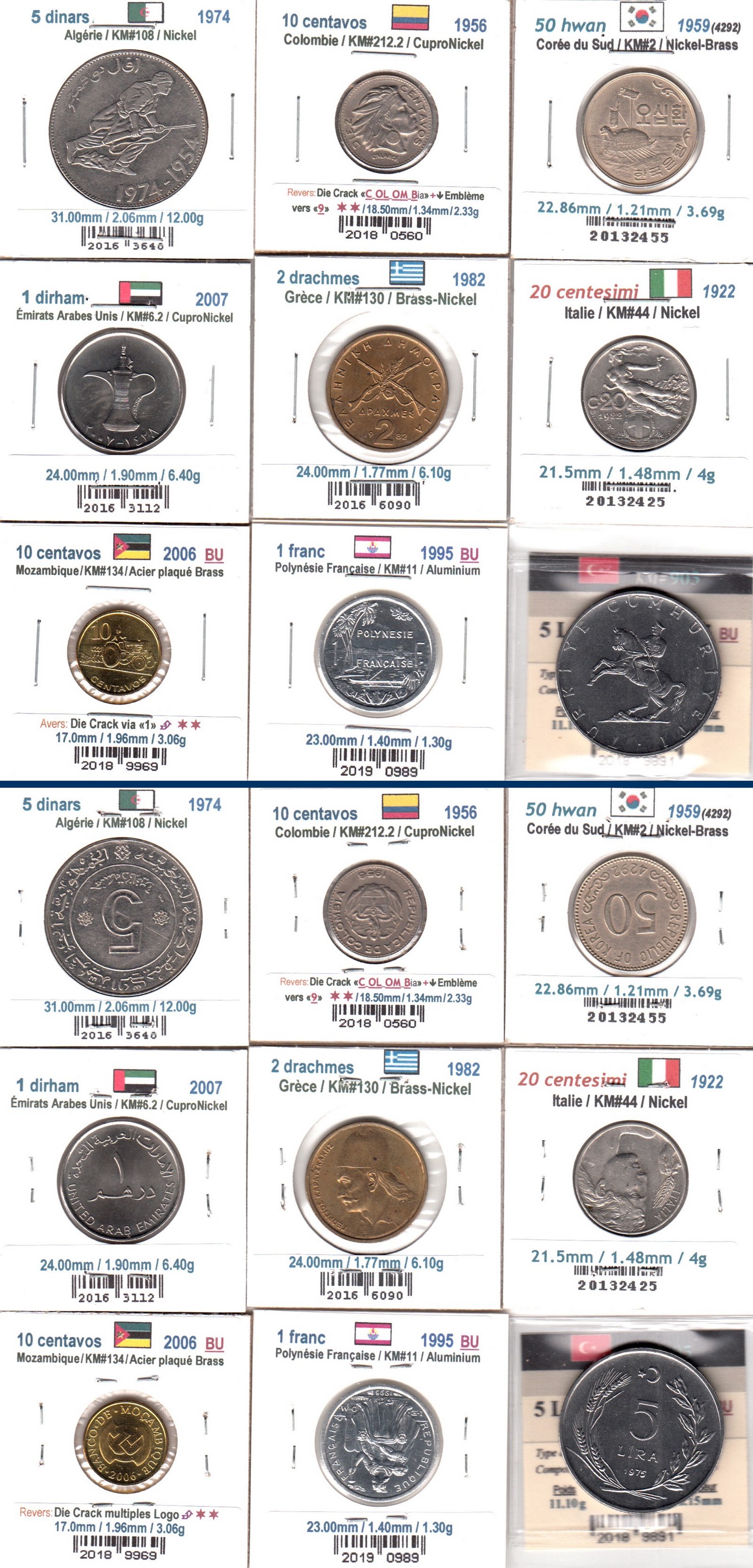 À Vendre - Lot 9 pièces du Monde Diverses (2019-10).jpg
