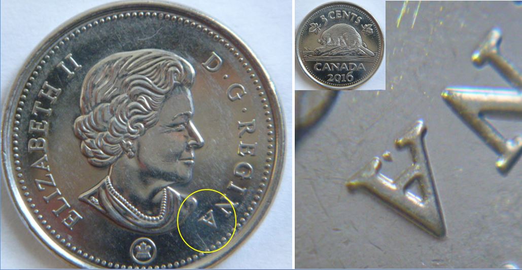 5 Cents 2016-Point entre les pattes du A de reginA.JPG