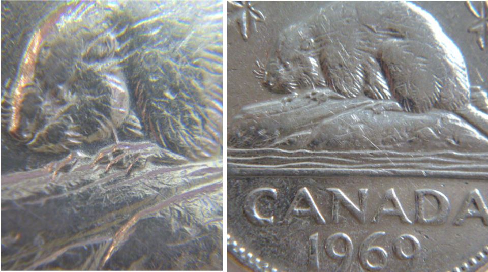 5 Cents 1969 -Épine patte avent-Dommage du coin-1.JPG