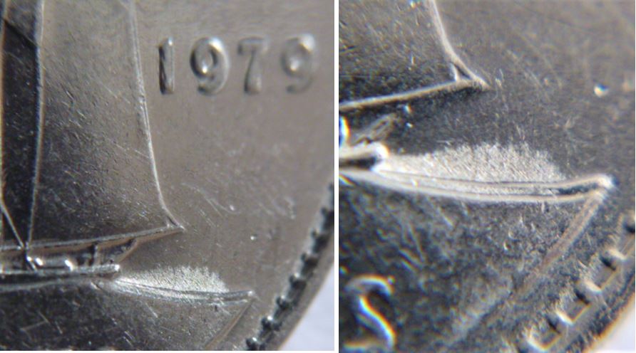 10 Cents 1979-Dépôt de métal sur les vagues derrière la voilier.JPG