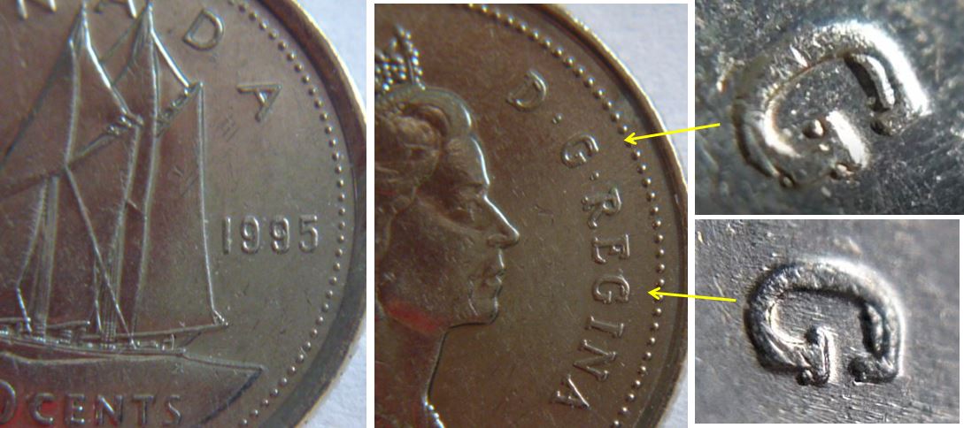 10 Cents 1995-Accumulation dans lettrage D.G REGIna-1.JPG