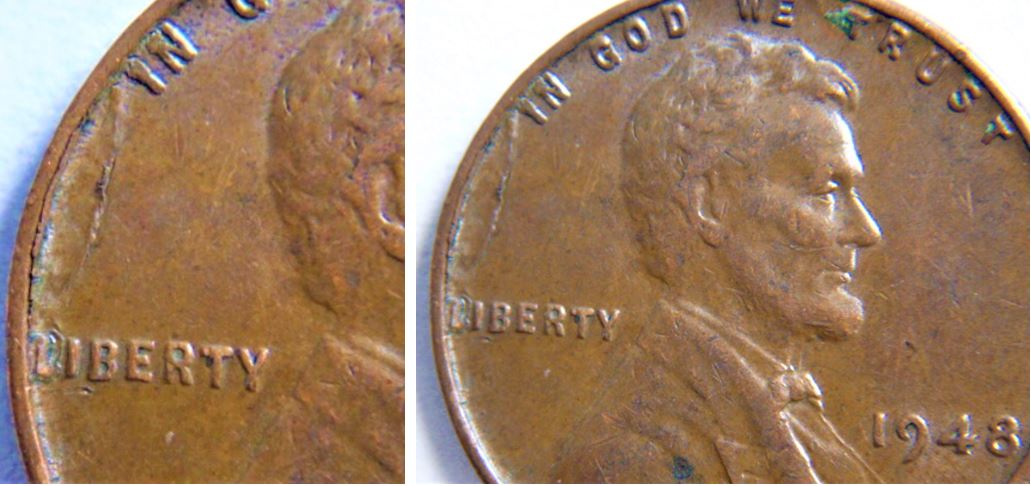 1 Cent USA-1948-Défaut de flan revers-1.JPG