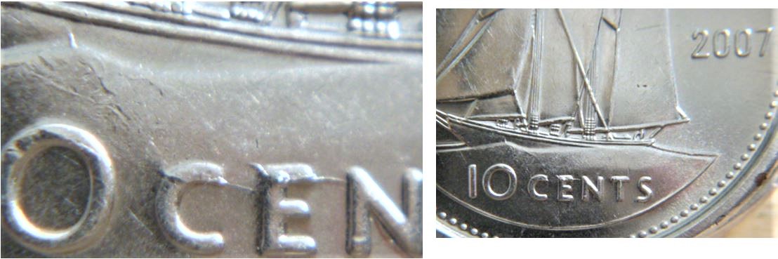 10 Cents 2007-Coin fendillé sur 10 cents.JPG