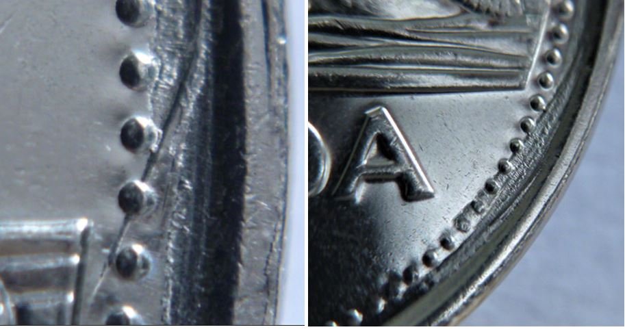 5 Cents 2016-Dommage du coin coté revers-3.JPG