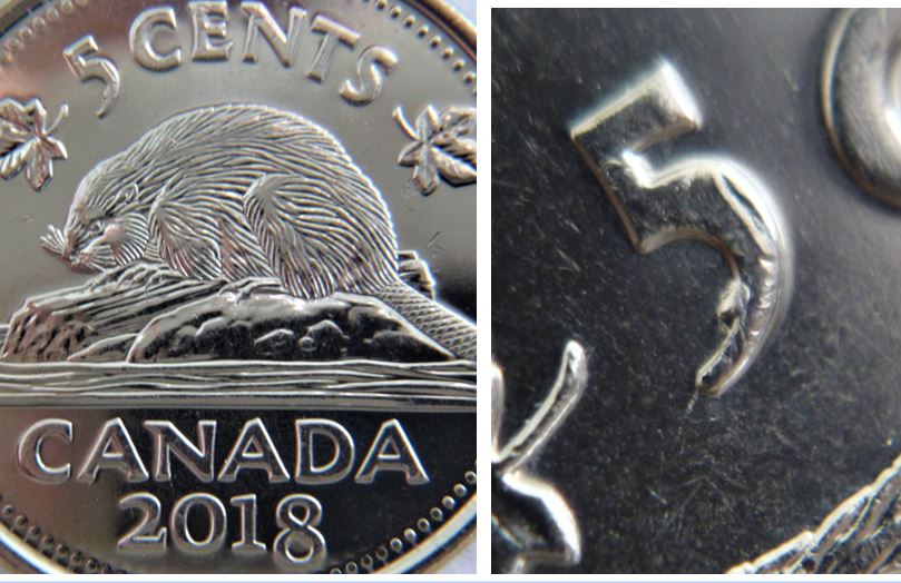 5 Cents 2018-Éclat du coin dans le 5-1.JPG