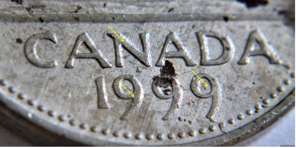 5 Cents 1999-Coin fendillé sous le dernier 9 jusque sur le listel-4.JPG