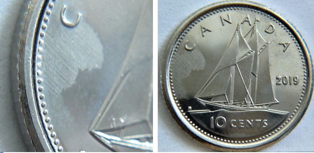 10 Cents 2019-Éclat coin dans le 2+Défaut de laminage revers-1.JPG
