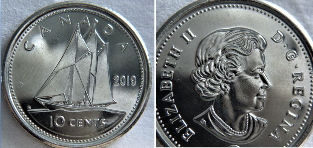 10 Cents 2019- Coin obturé sur les cheveux de l'effigie-1.JPG