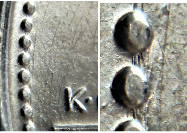 5 Cents 2001-8 Perles attaché coté revers- Dommage du coin-2.JPG