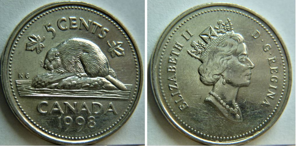 5 Cents 1998-Dommage du coin a travers la couronne-3.JPG