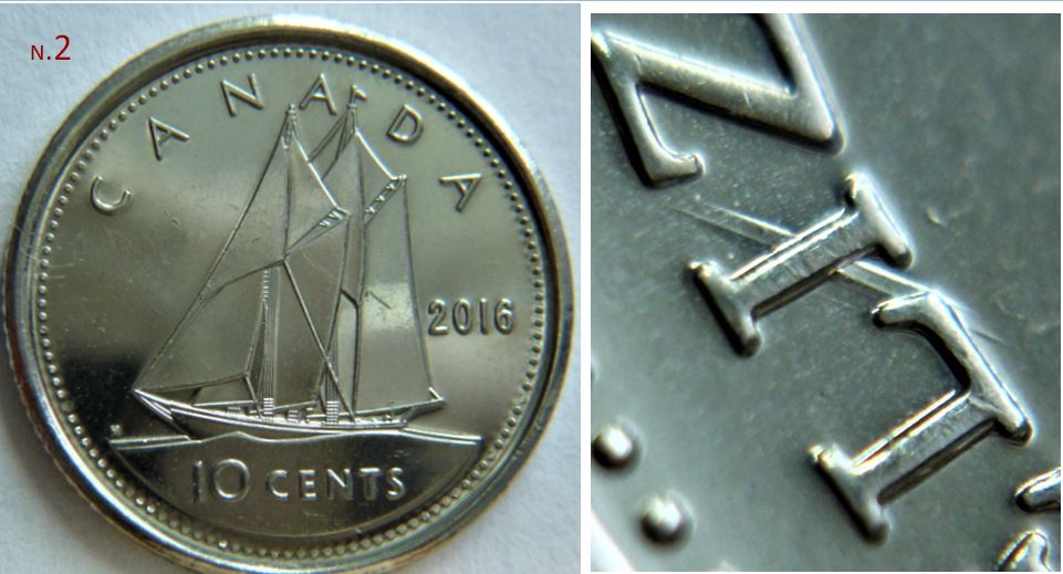 10 Cents 2016-Dommage de coin a travers le i de elizabeth.1.JPG