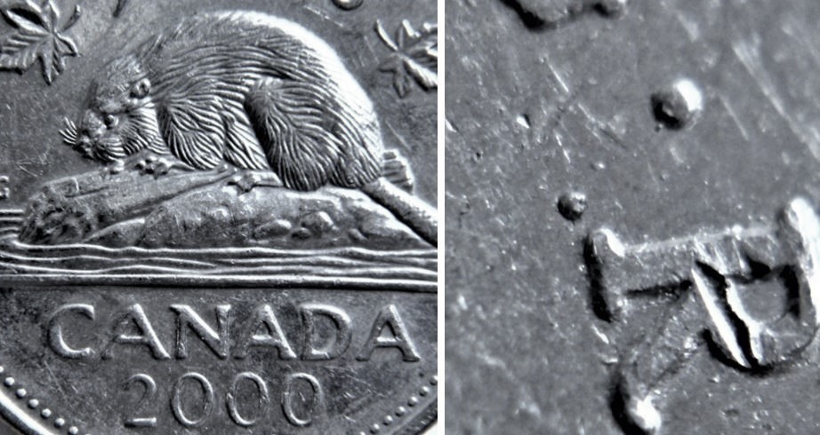 5 Cents 2000-Point derrière le R de Regina.JPG