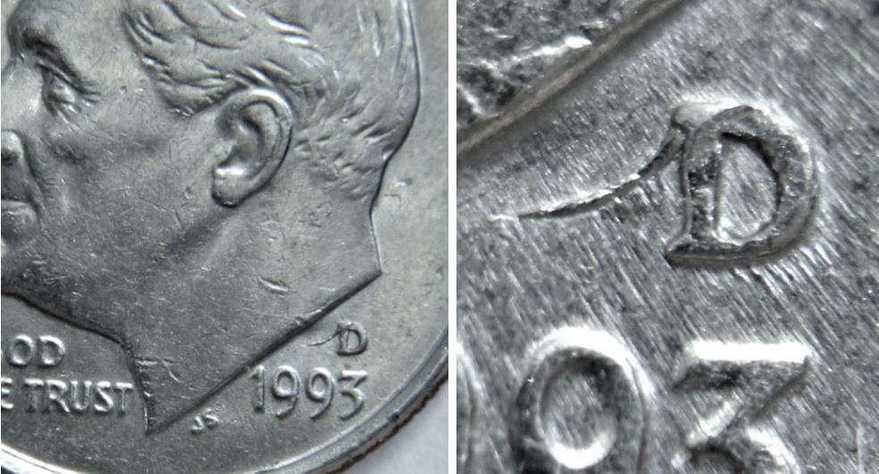 10 Cents USA 1993D-Le D de la date a une queue de cheval-1.JPG