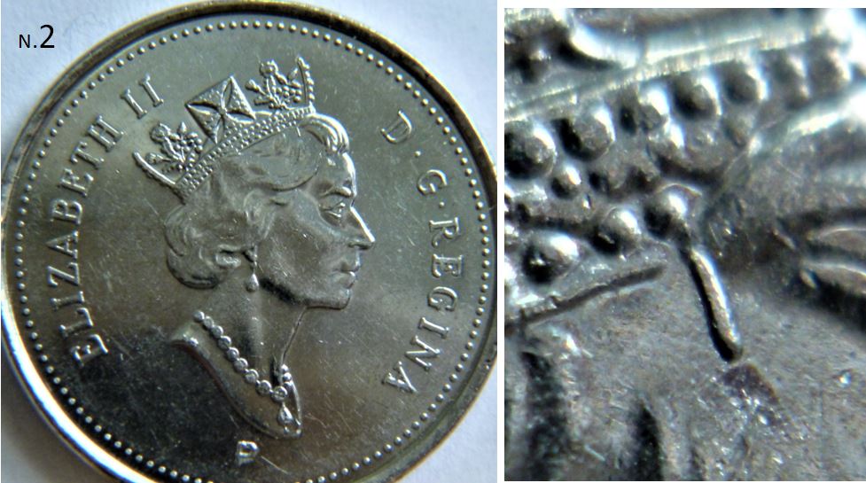 5 Cents 2001-Éclat coin attaché sous la couronne,2.JPG